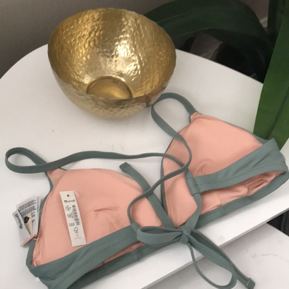 Madewell Second Wave Tie-Back Bikini Top NWT - Picture 3 of 3